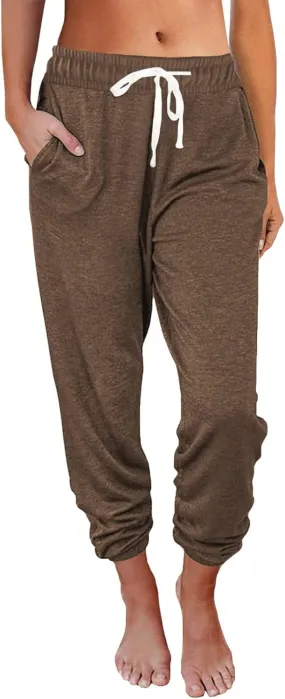 2025 Sweatpants Women Baggy Cinch Bottom Athletic Pants Straight Leg Joggers with Pocket Lounge Pajamas Soft Trousers