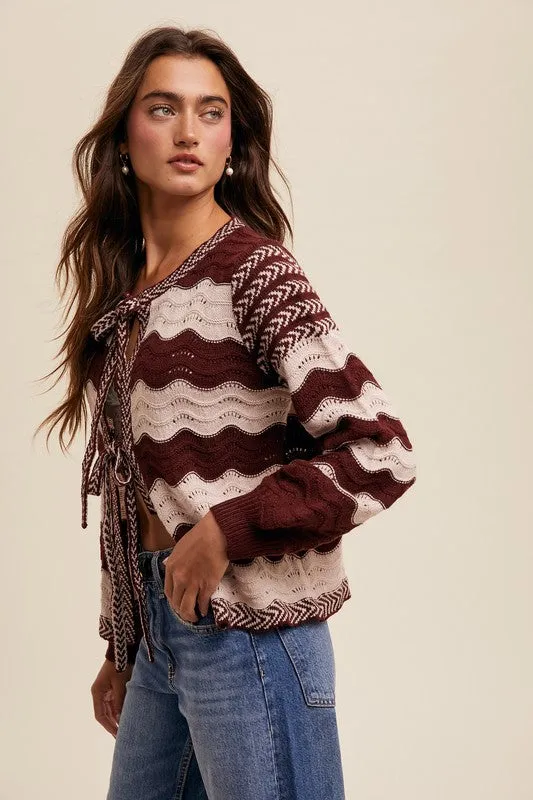 All Wrapped Up Tie Front Cardigan