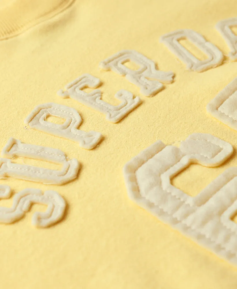Applique Athletic Sweat | Pale Yellow