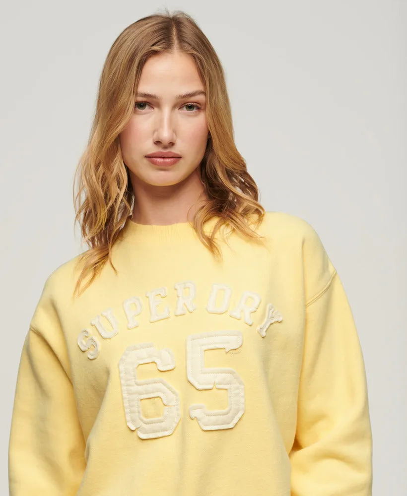 Applique Athletic Sweat | Pale Yellow