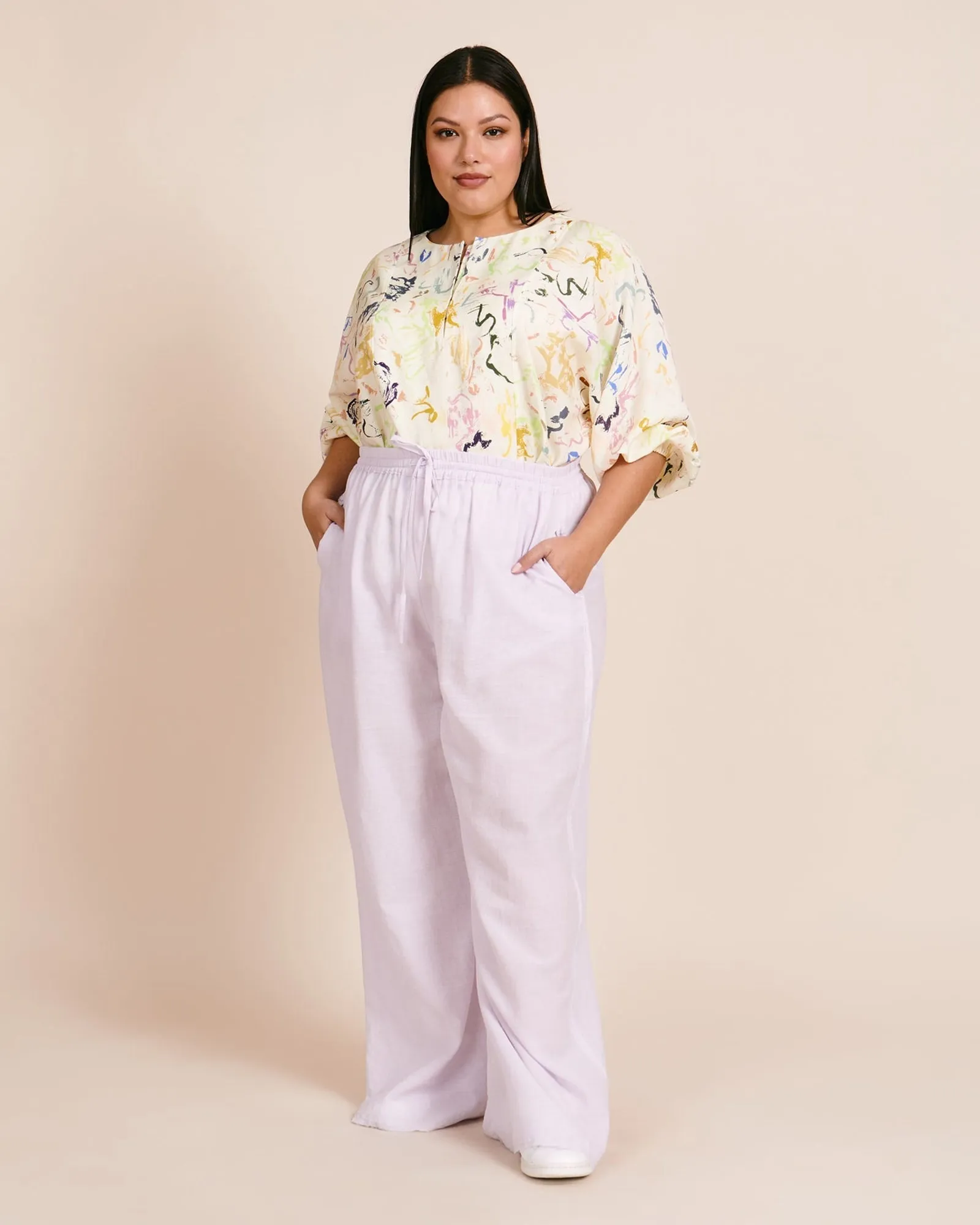 Bequia Top | Brushstrokes Floral