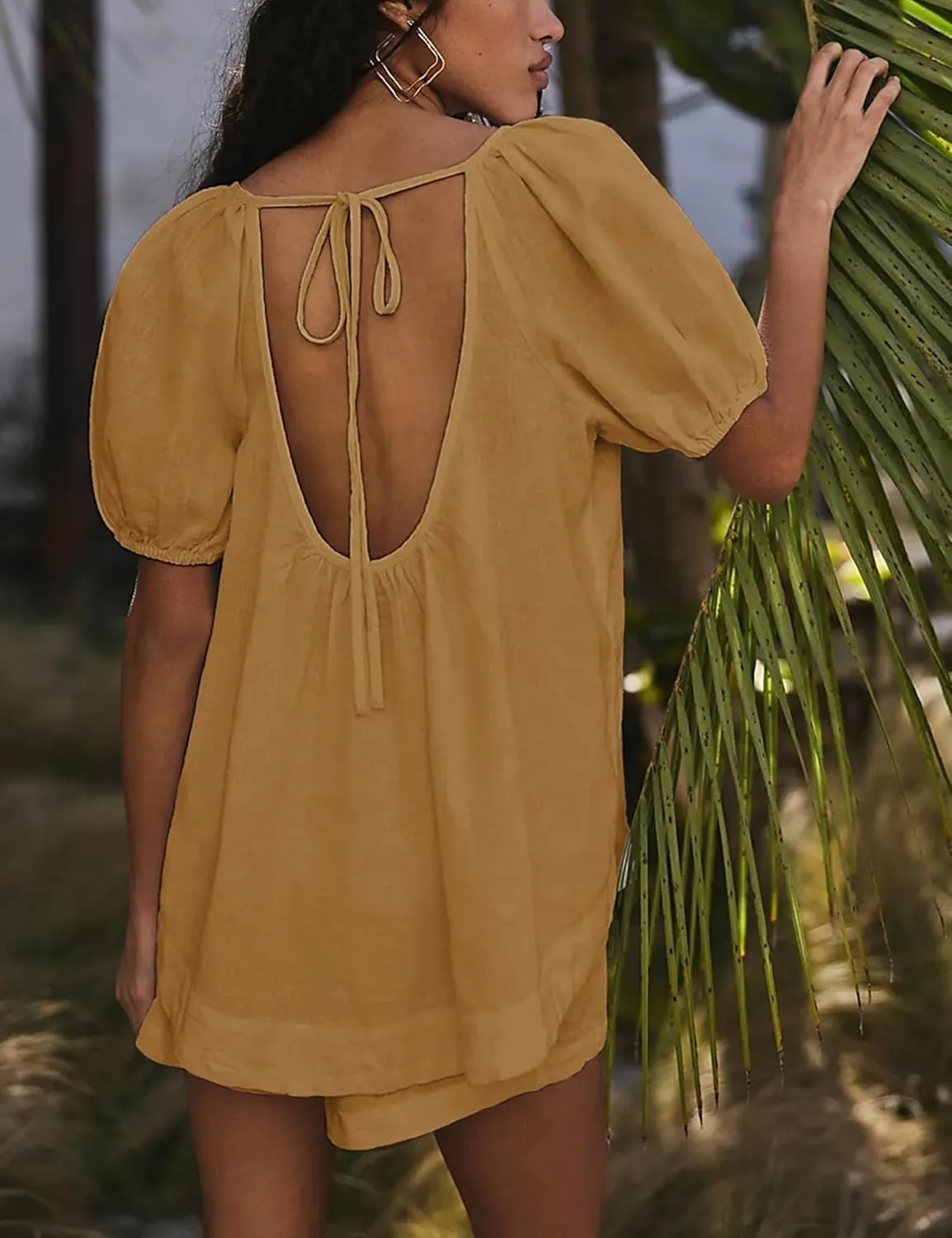 Bianstore Women's Casual Pleated Swing Tee Shirts Loose Babydoll Peplum Tunic Tops