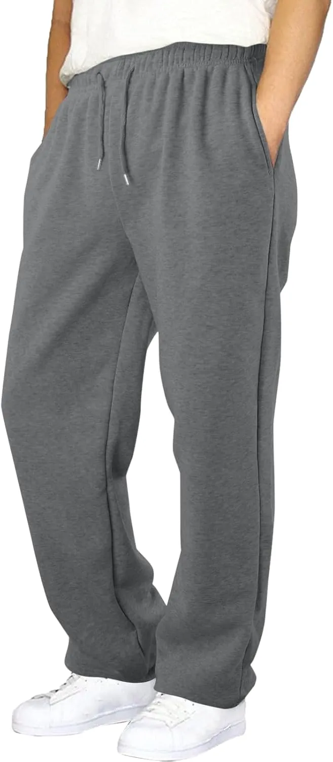 BIFUTON Mens Joggers with Pockets,Sweatpants for Men Big and Tall Fleece Lined Running Pants Drawstring Yoga Pants Trousers