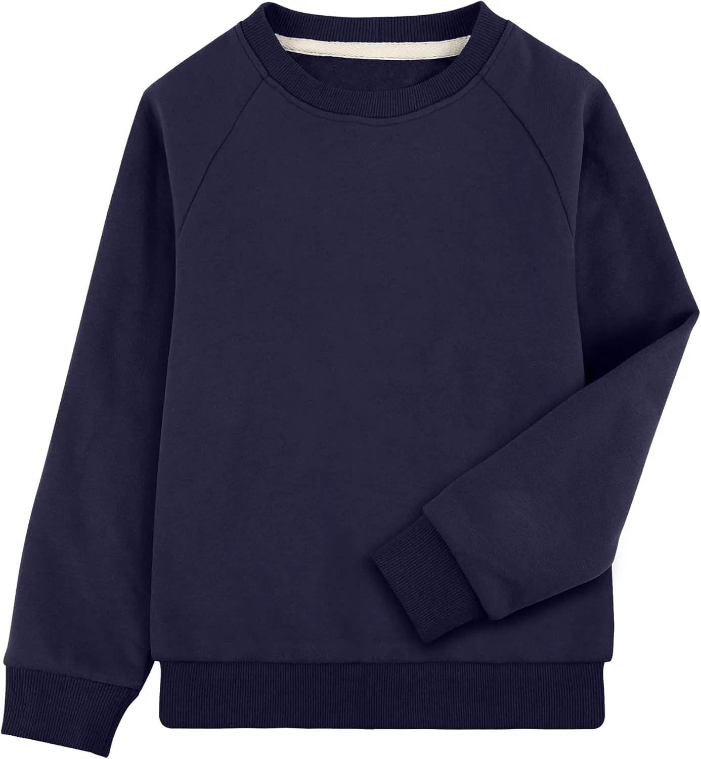 BIG ELEPHANT Boys Crewneck Sweatshirt Youth Fleece Sweatshirts Long Sleeve Basic Pullover Soft Warm Thin Fleece for Kids
