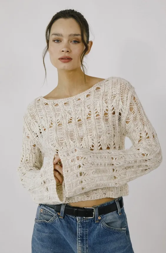 Celestial Cutout Knit Top