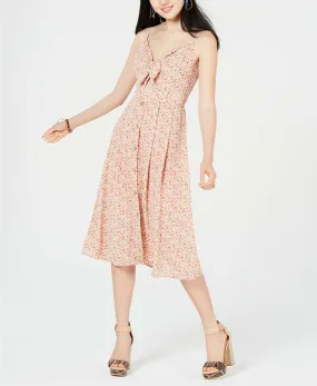 City Studios Juniors  Tie-Front Cutout Midi Dress
