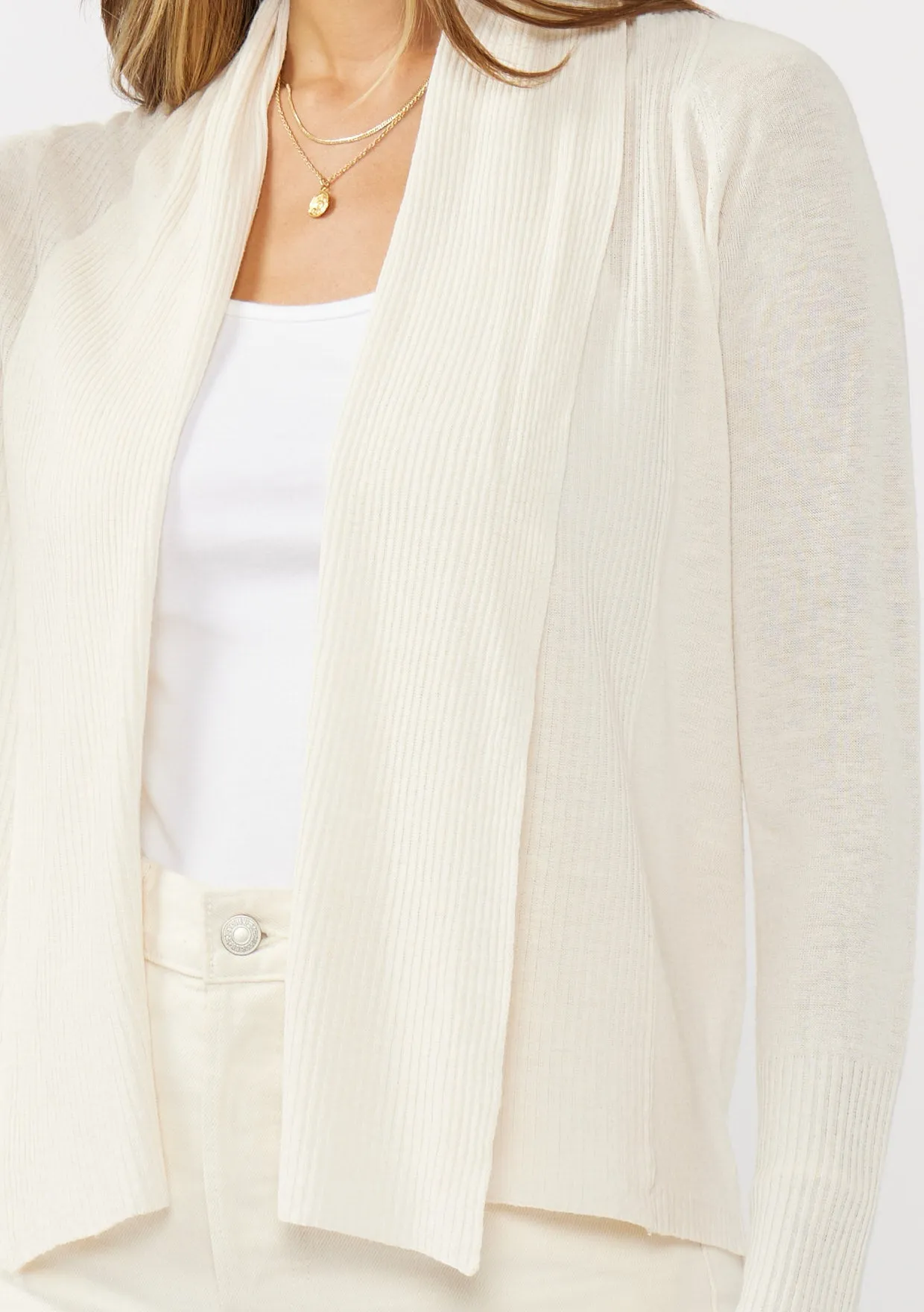 Classic Open Front Cardigan