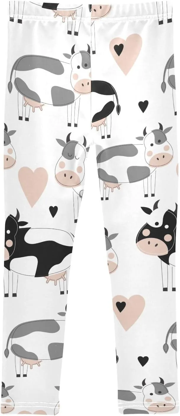 Emelivor Girls Leggings Ankle Length Leggings for Girls Soft Stretch Yoga Pants Athletic Leggings for Kids 4-10 Years