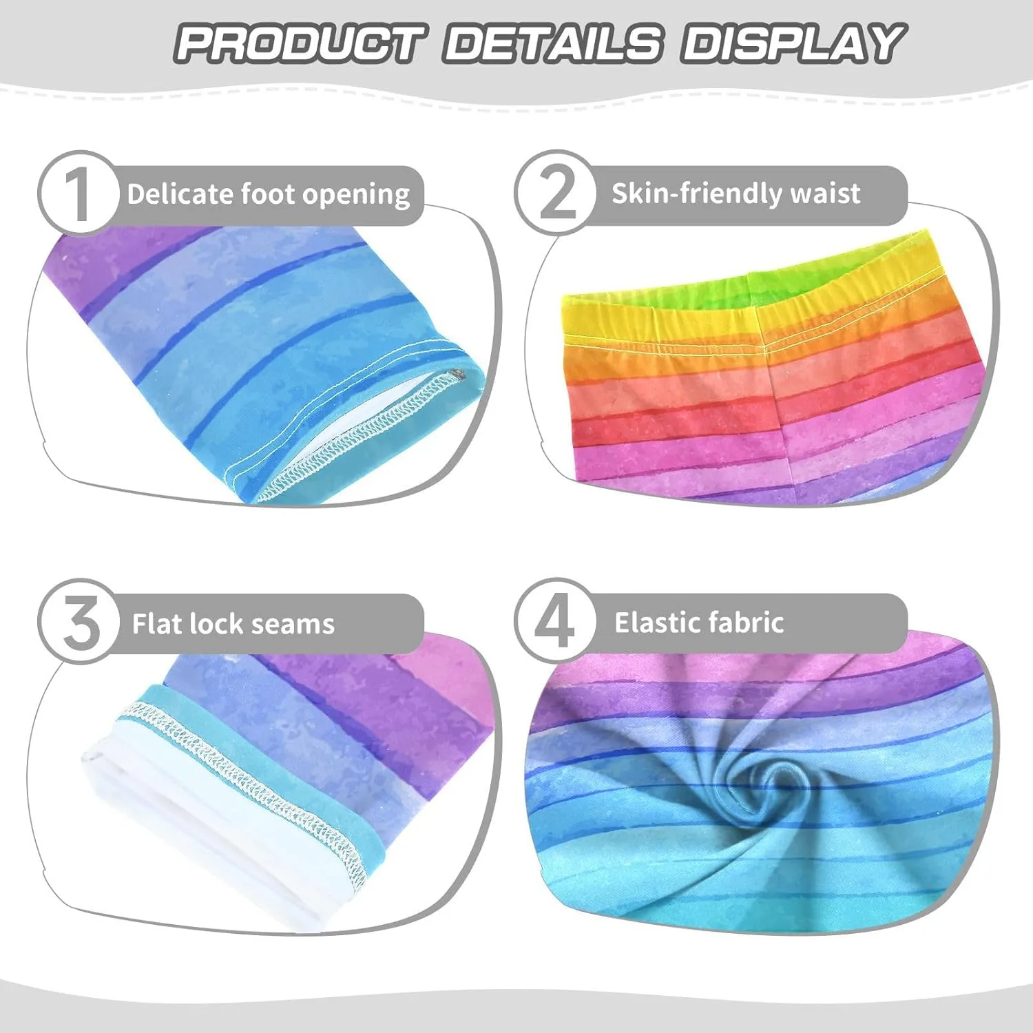 Emelivor Leggings for Girls Stretch Yoga Pants Soft Girls Leggings Ankle Length Leggings for Kids Toddler 4-10 Years
