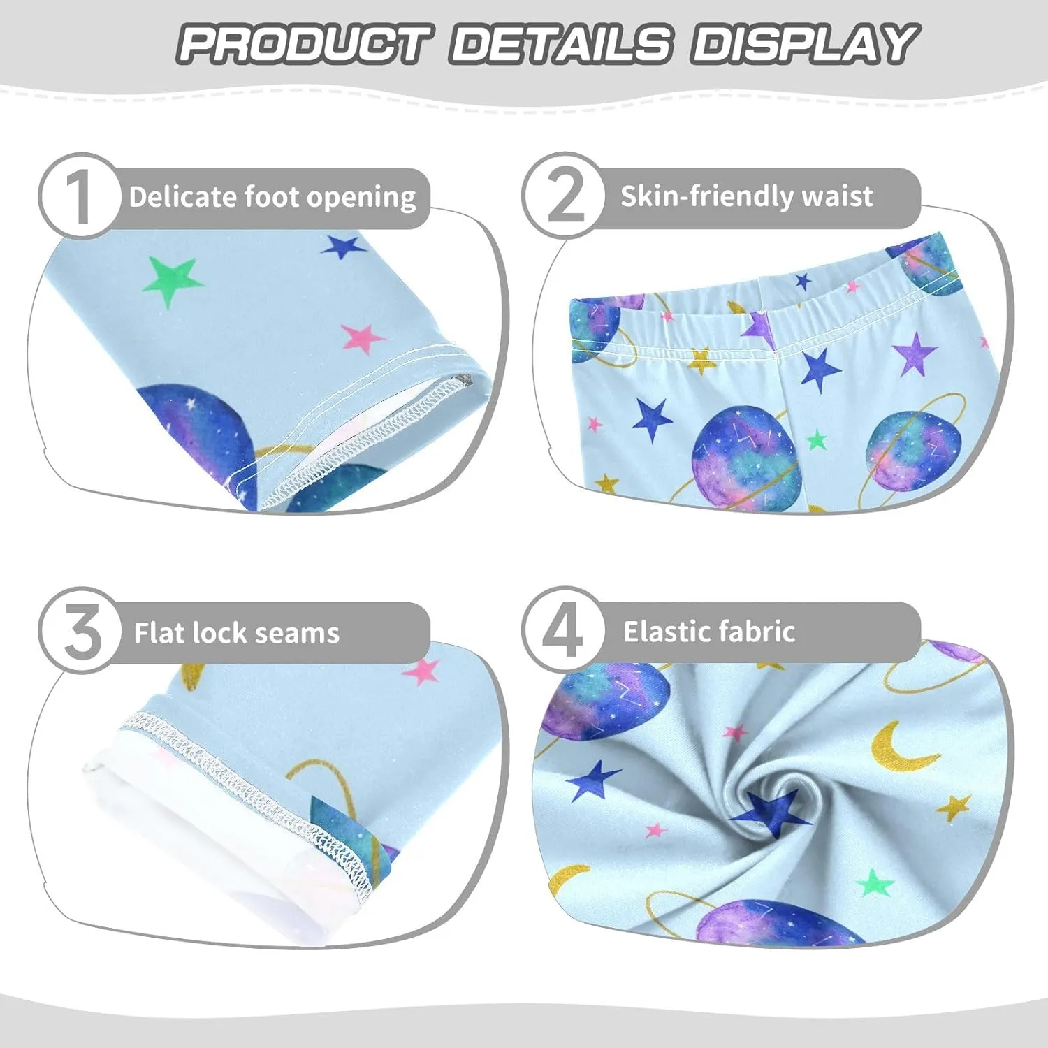 Emelivor Leggings for Girls Stretch Yoga Pants Soft Girls Leggings Ankle Length Leggings for Kids Toddler 4-10 Years