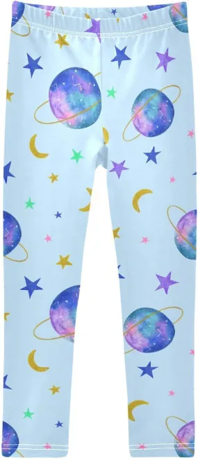 Emelivor Leggings for Girls Stretch Yoga Pants Soft Girls Leggings Ankle Length Leggings for Kids Toddler 4-10 Years
