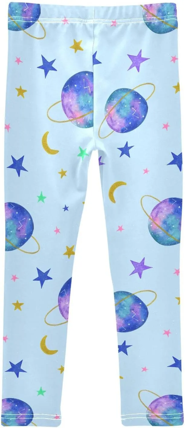 Emelivor Leggings for Girls Stretch Yoga Pants Soft Girls Leggings Ankle Length Leggings for Kids Toddler 4-10 Years