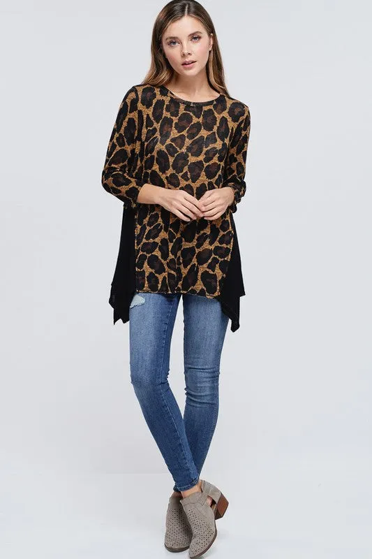 Flowy Leopard Print Top