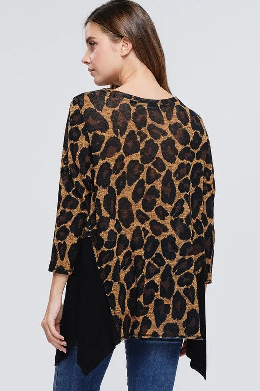 Flowy Leopard Print Top