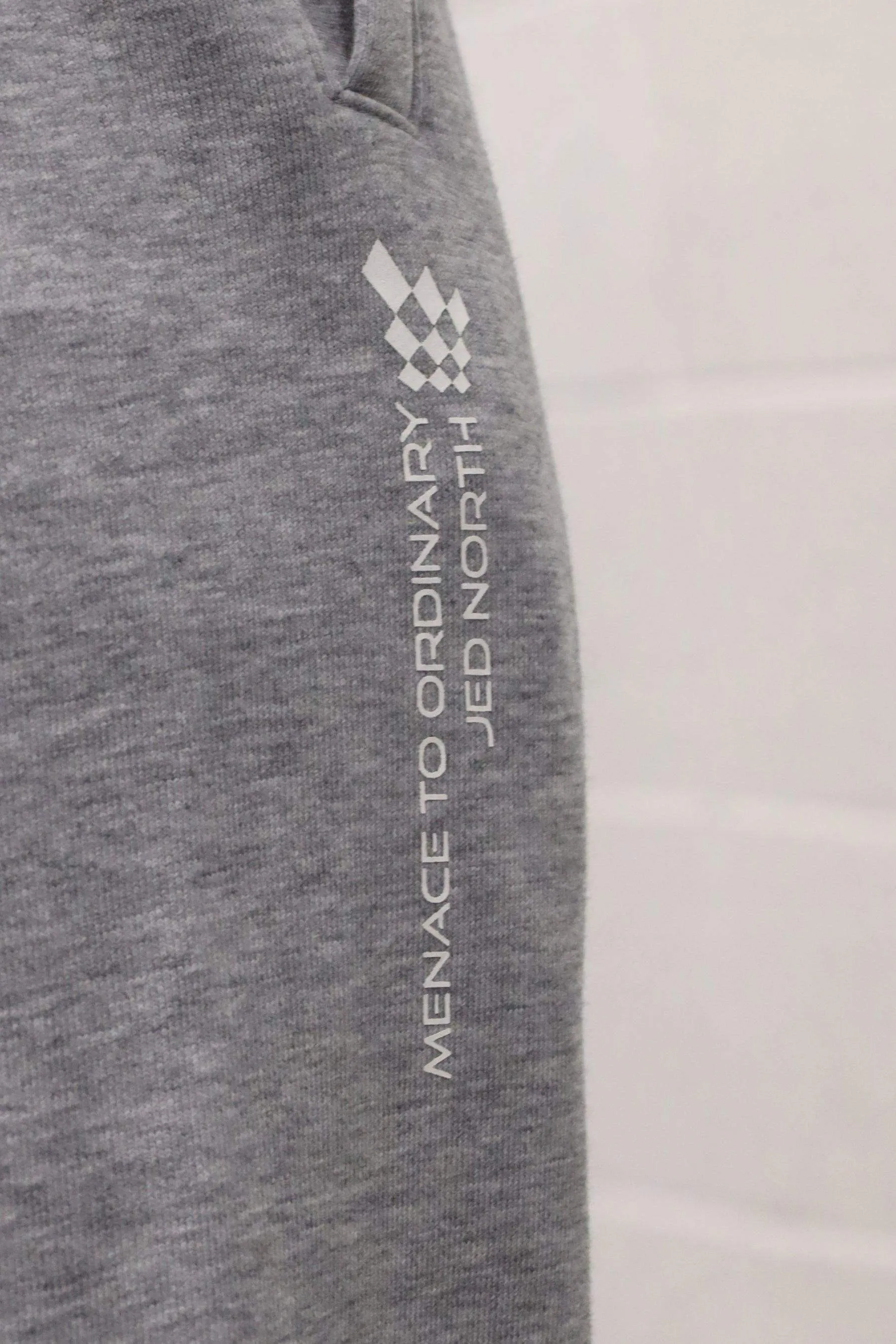 French Terry Athletic Joggers - Light Gray