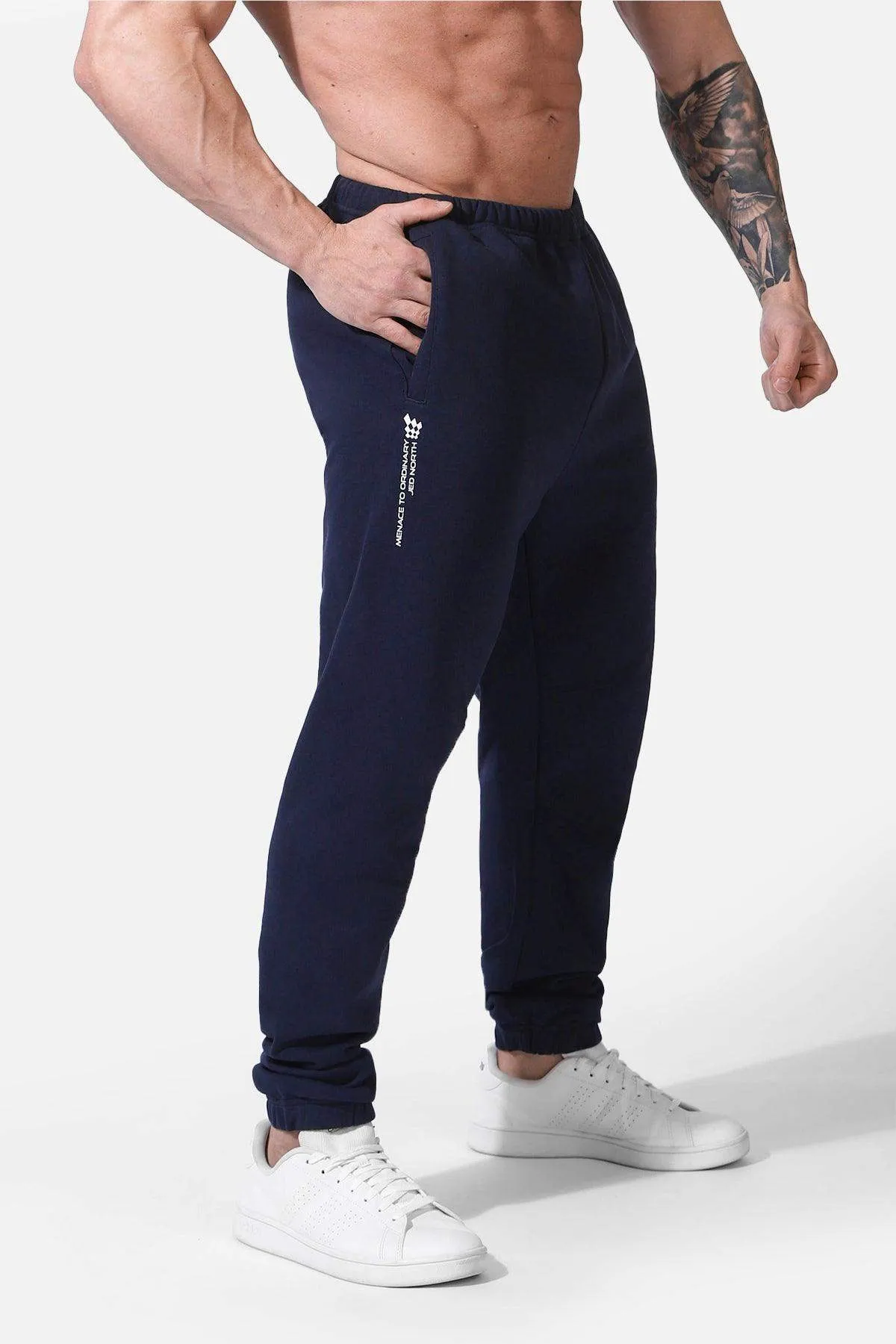 French Terry Athletic Joggers - Navy