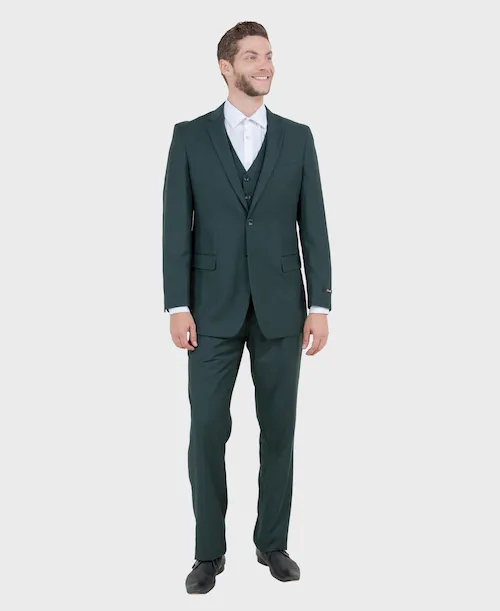 Green Modern Fit 3-Piece Suit