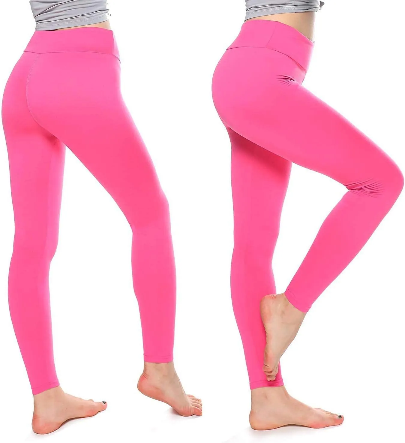 KT Buttery Soft Leggings for Women - High Waisted Leggings Pants with Pockets - Reg & Plus Size