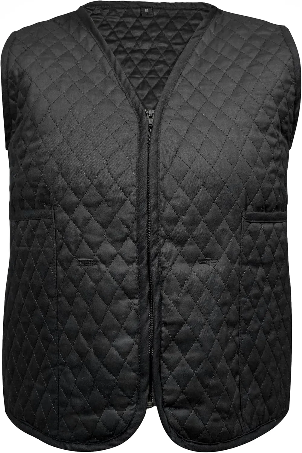 Ladies Quilted Vest Made for LVADs - Black