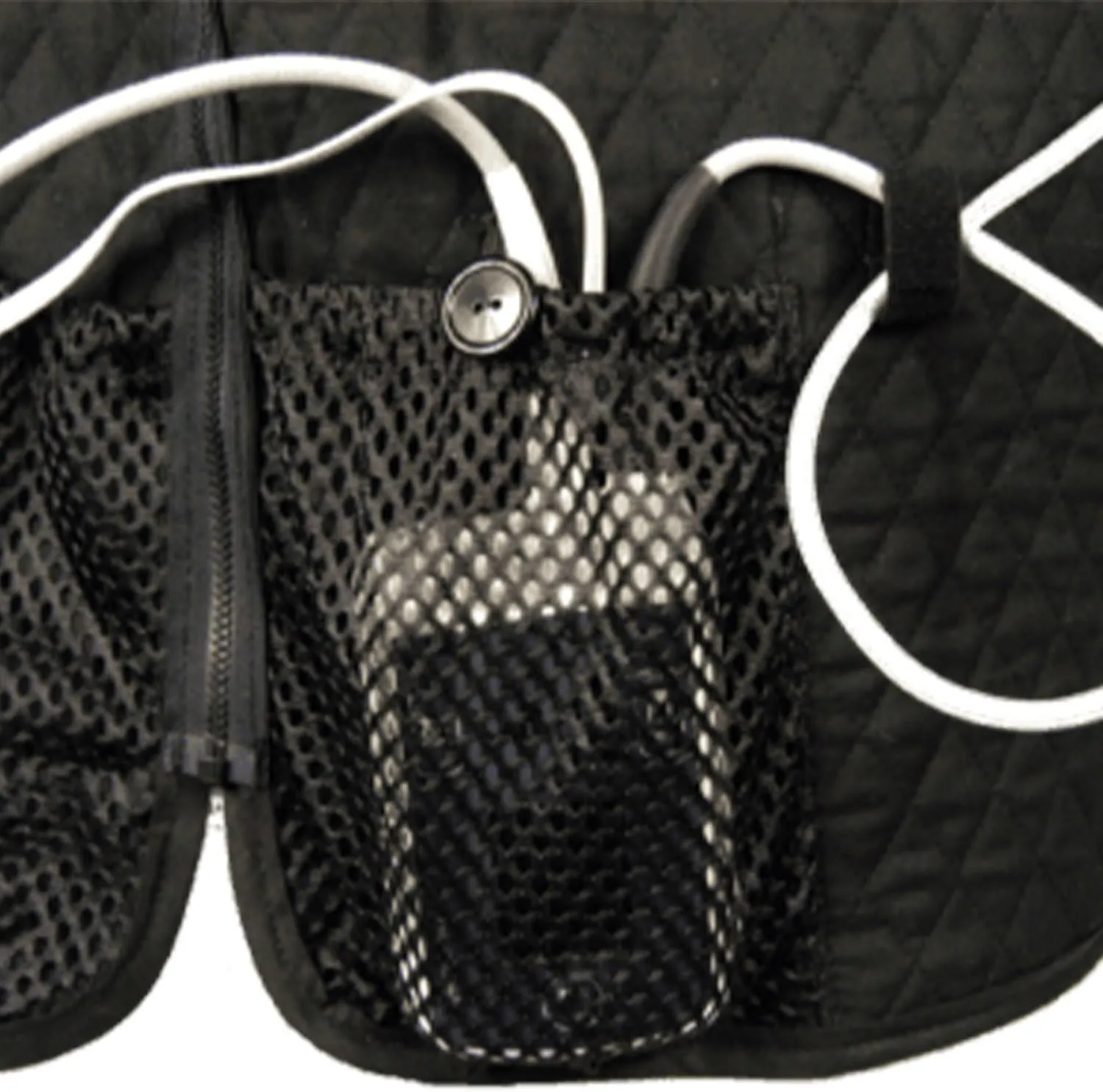 Ladies Quilted Vest Made for LVADs - Black