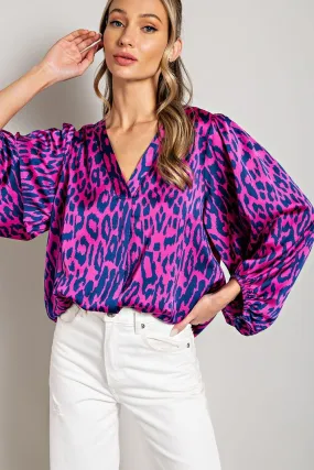 Leopard Print Flowy Top