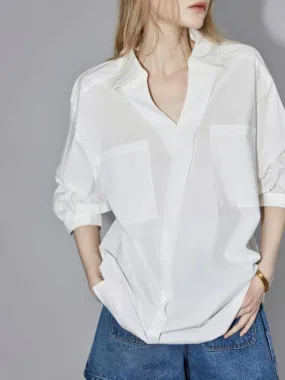 Loose and Slimming Thin Long-Sleeved Shirt for Women