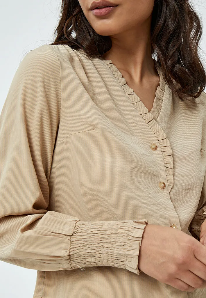 Maibritt Blouse - Warm Sand Stripe