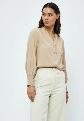 Maibritt Blouse - Warm Sand Stripe