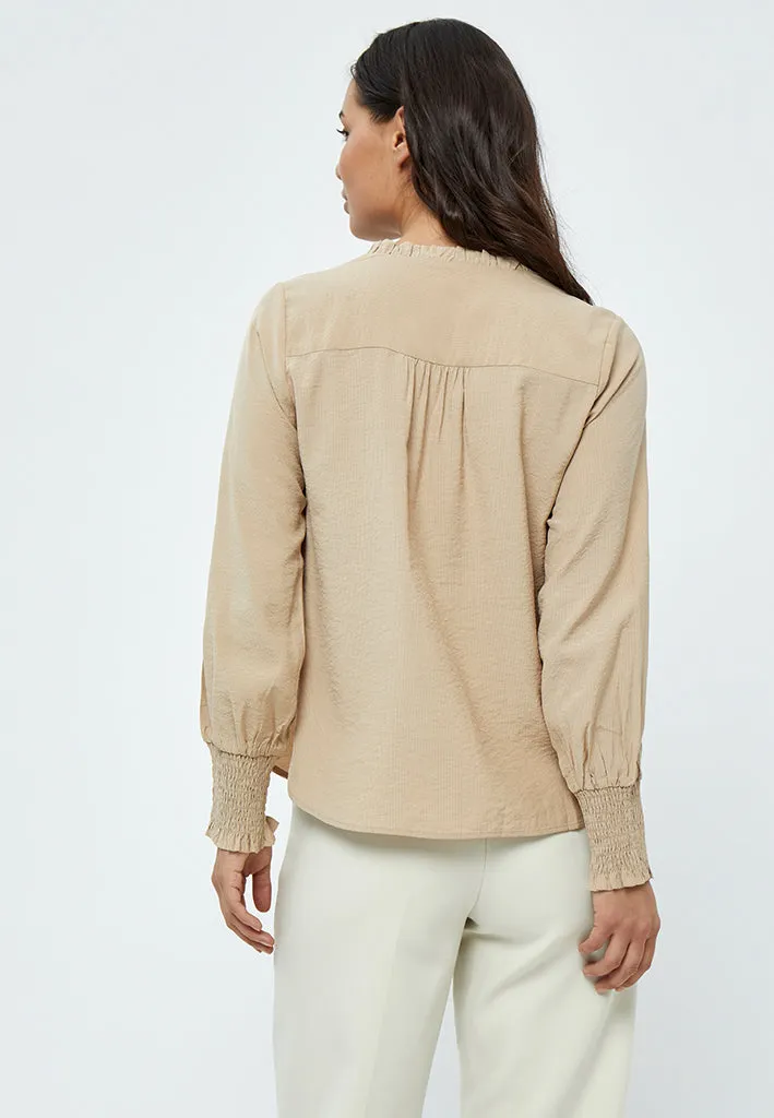 Maibritt Blouse - Warm Sand Stripe