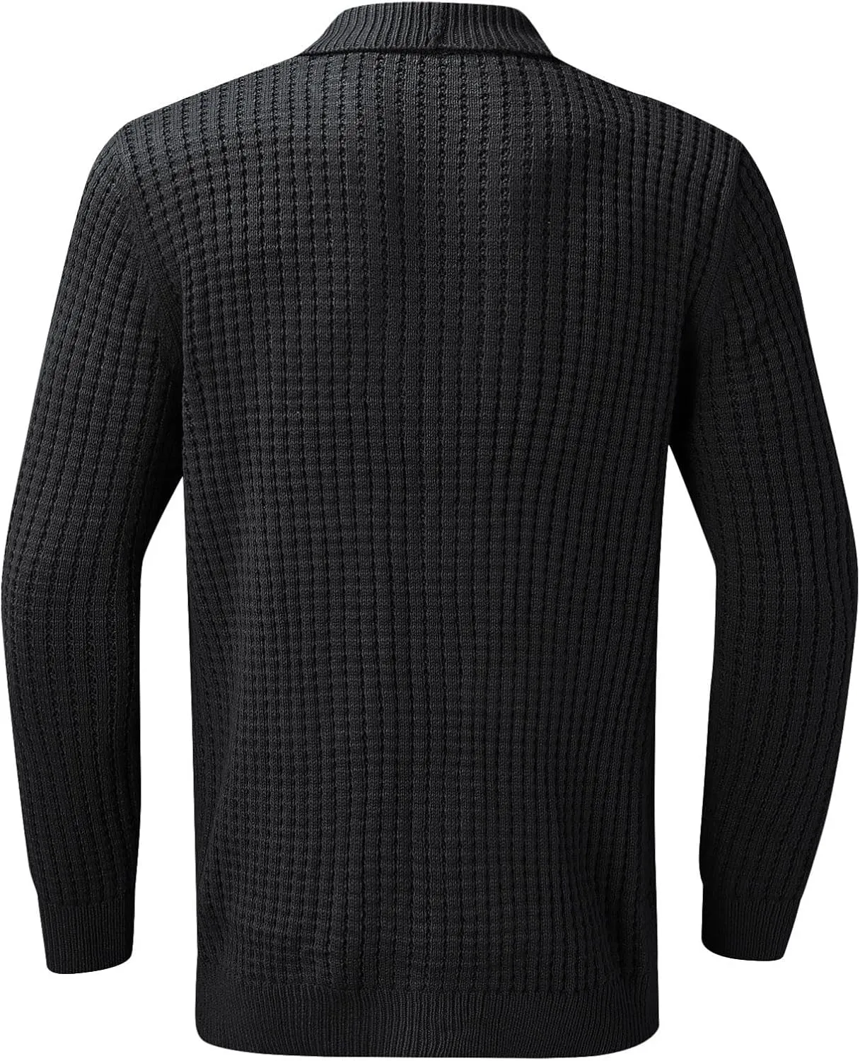 Men Shawl Collar Cardigan Sweater Button Down Cable Knitted Sweater Long Sleeve Jumper Slim Fit Knitwear Casual Jacket