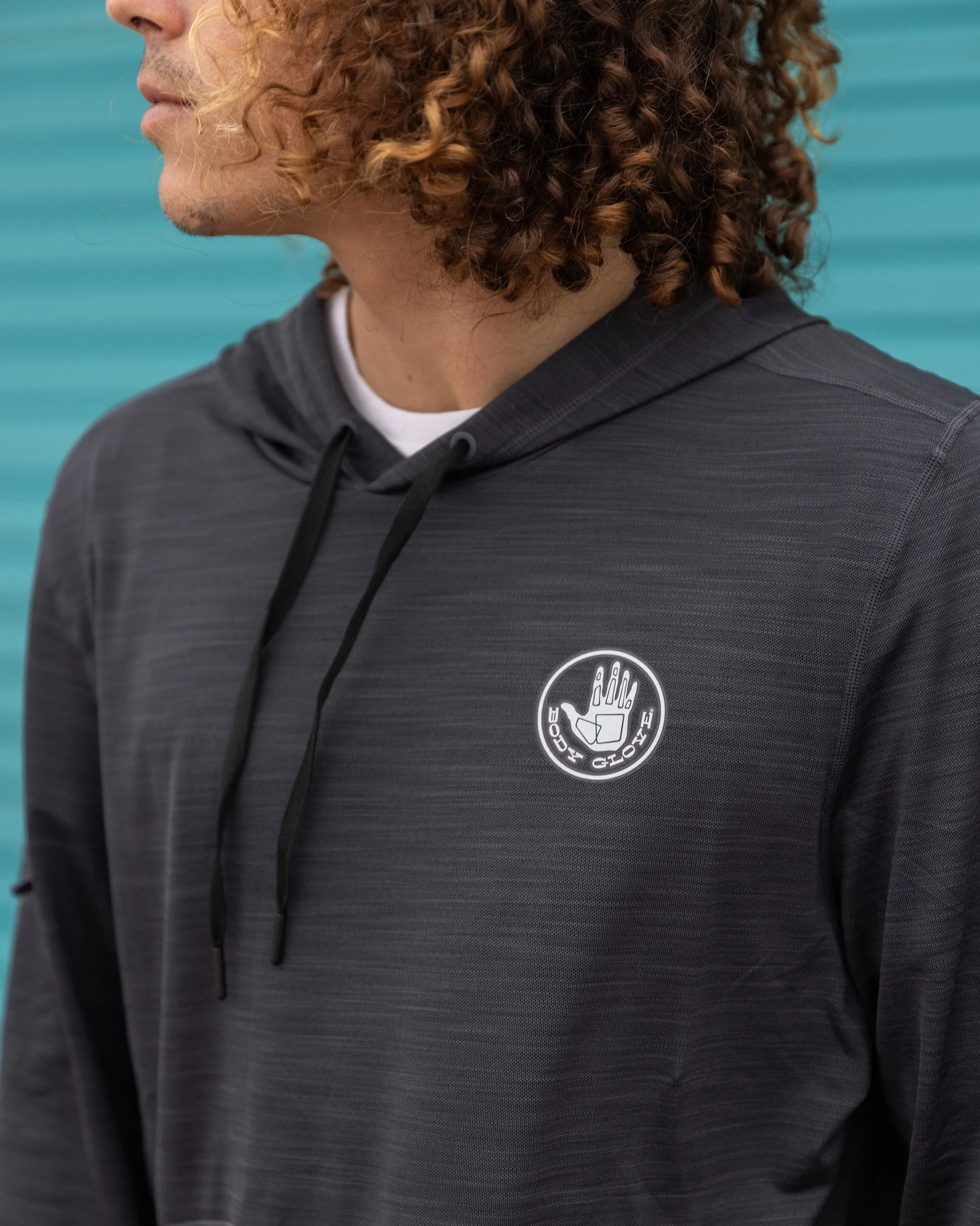 Men's Helm Hybrid Hoodie - Charcoal