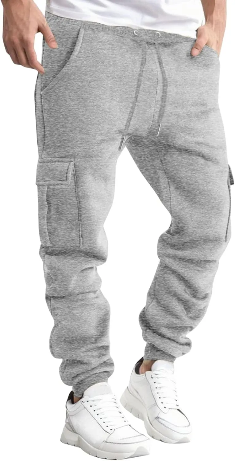 Mens Sweatpants Open Bottom Joggers for Men Loose Running Training Leg Guard Pants Open Bottom Athletic Sweat Pants