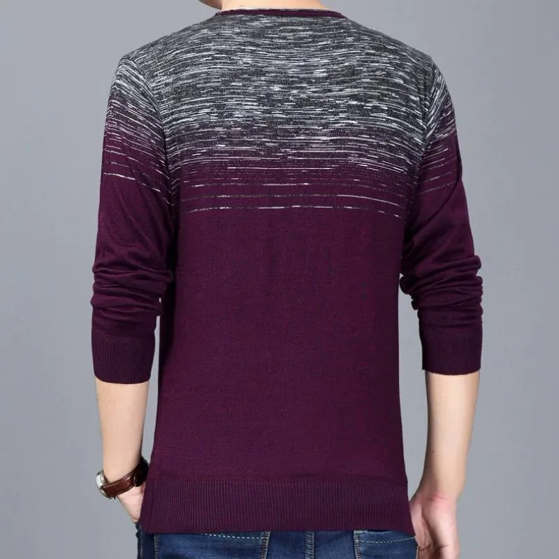 Men's Thin Striped Pullover