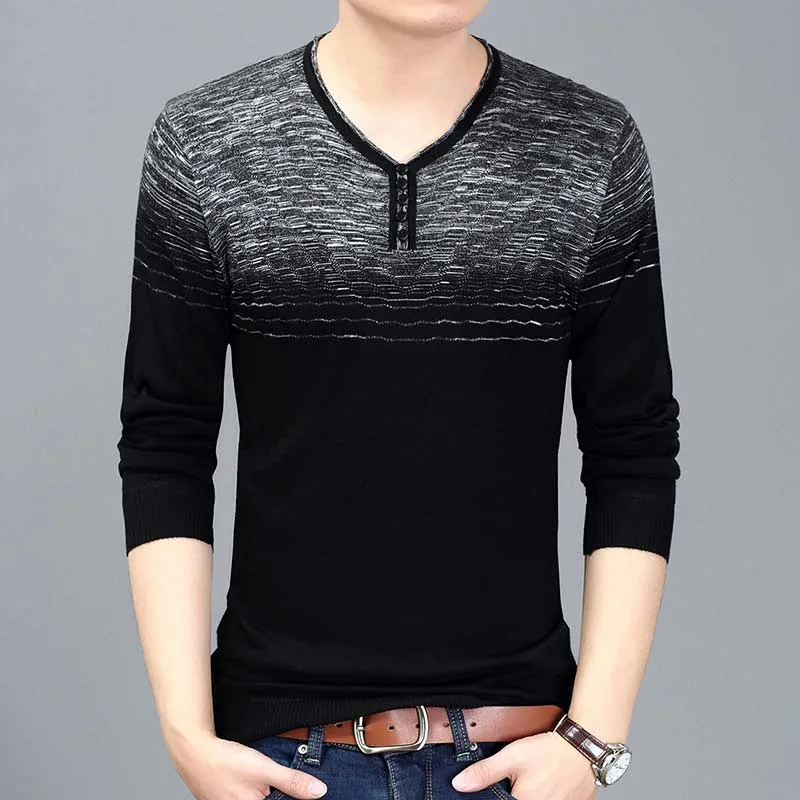 Men's Thin Striped Pullover