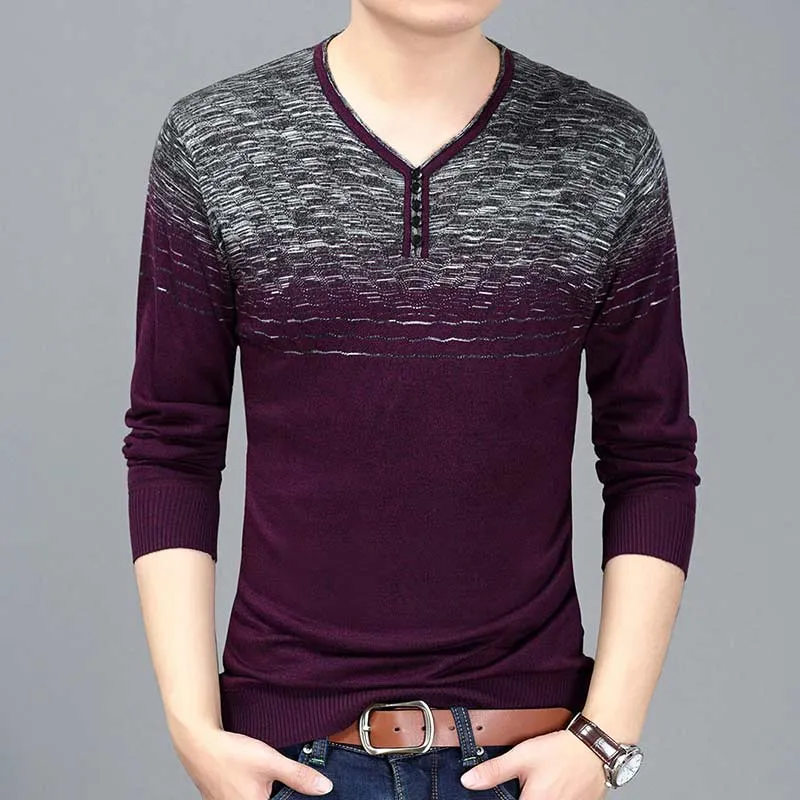 Men's Thin Striped Pullover