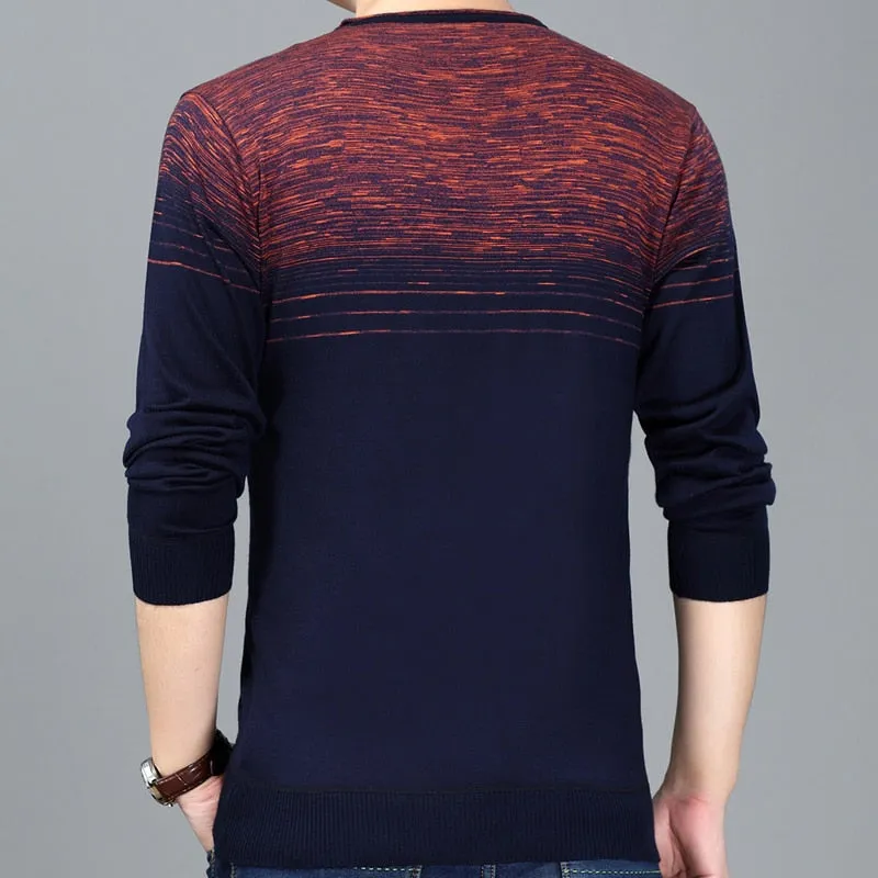 Men's Thin Striped Pullover
