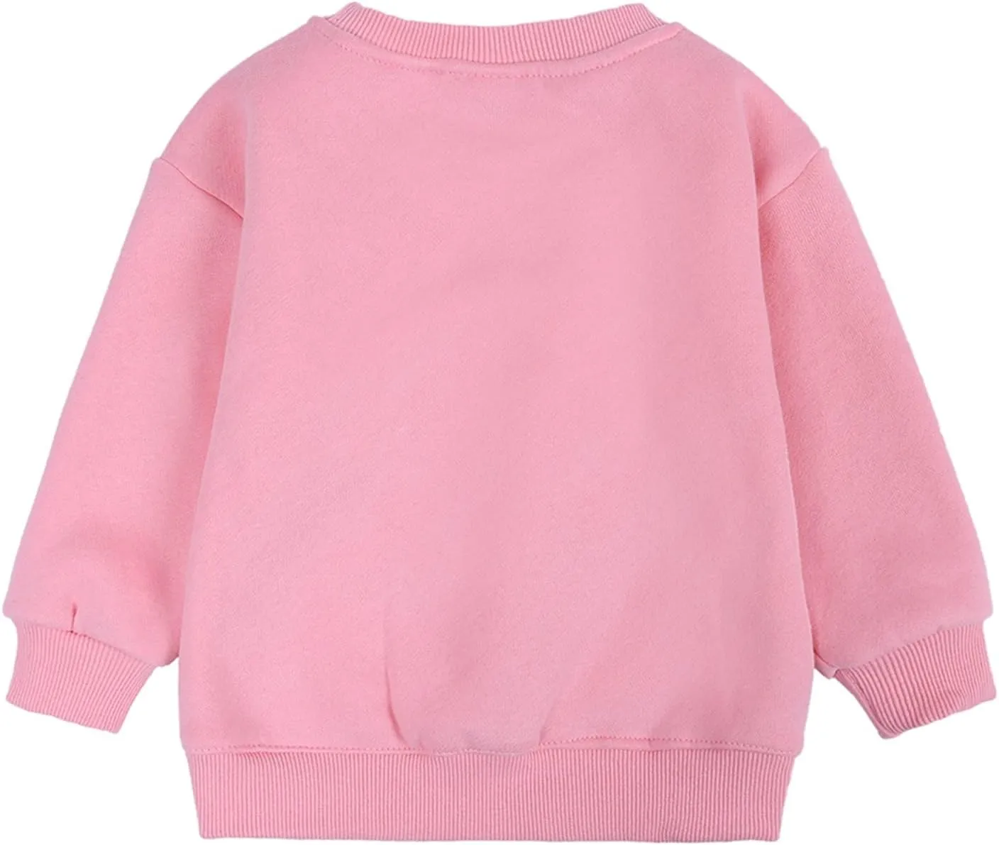 Newborn Infant Baby Boys Girls Cotton Pullover Sweatshirt Toddler Solid Color Crewneck Blouse Shirt Tops Kids Warm Clothes