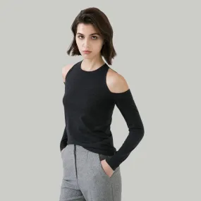 Off-shoulder Thin Top Sweater