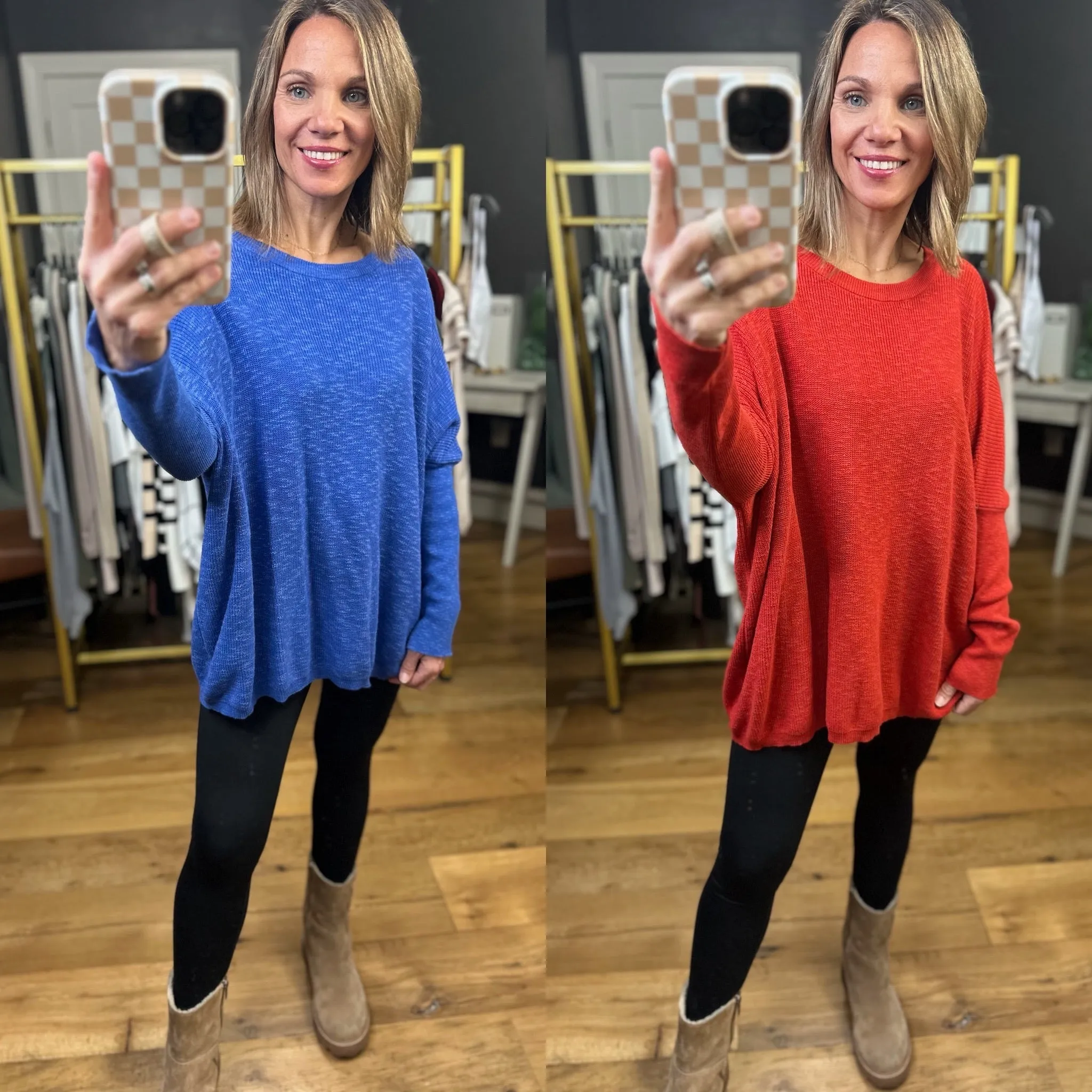 One Thing At A Time Lightweight Flowy Sweater - Multiple Options
