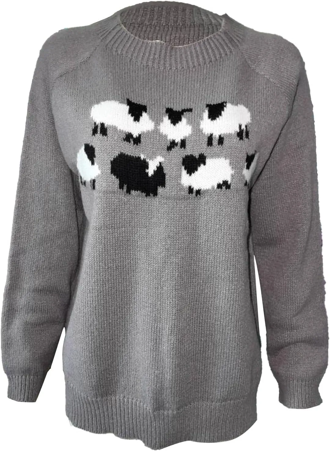 PETYCZEN Womens Fair Isle Sweater Vintage Long Sleeve Mock Neck Sweater Casual Loose Pullover Tops Cozy Warm Knit Sweater