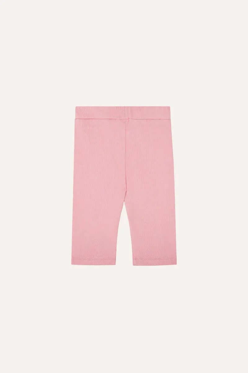 Pink Kids Short Leggings