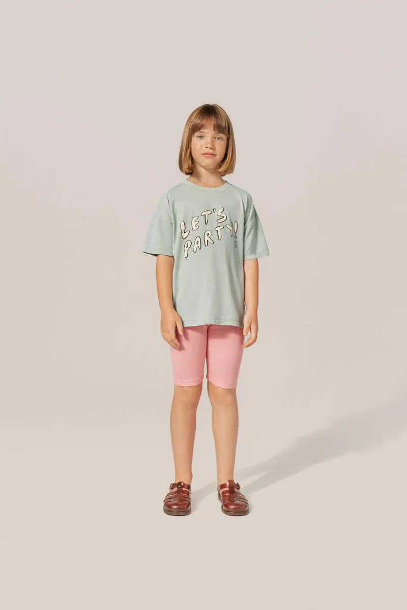 Pink Kids Short Leggings