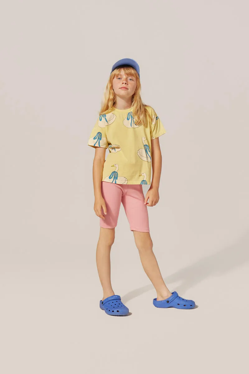 Pink Kids Short Leggings