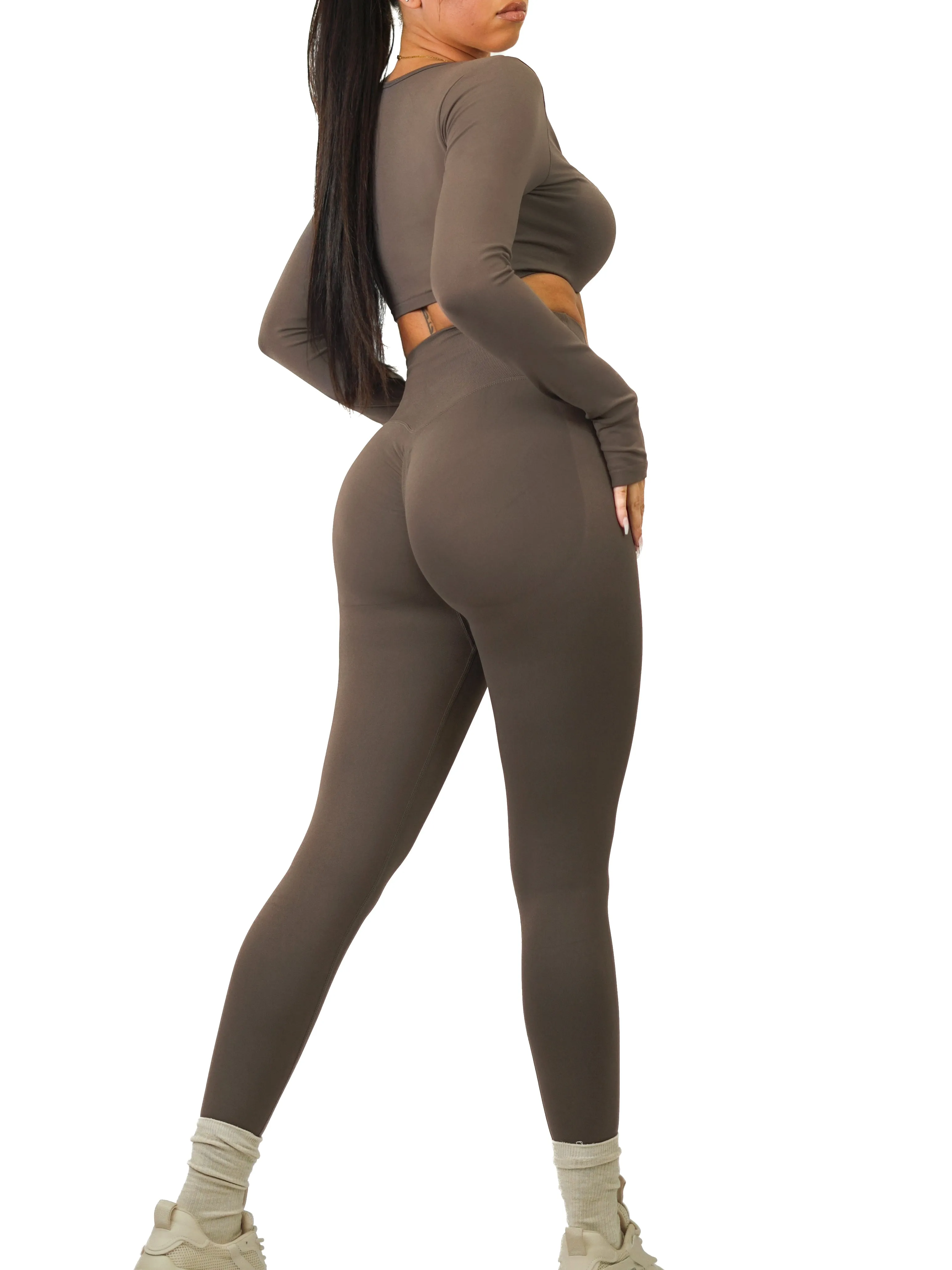 Seamless V Leggings (Soft Brown)