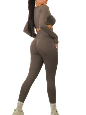 Seamless V Leggings (Soft Brown)