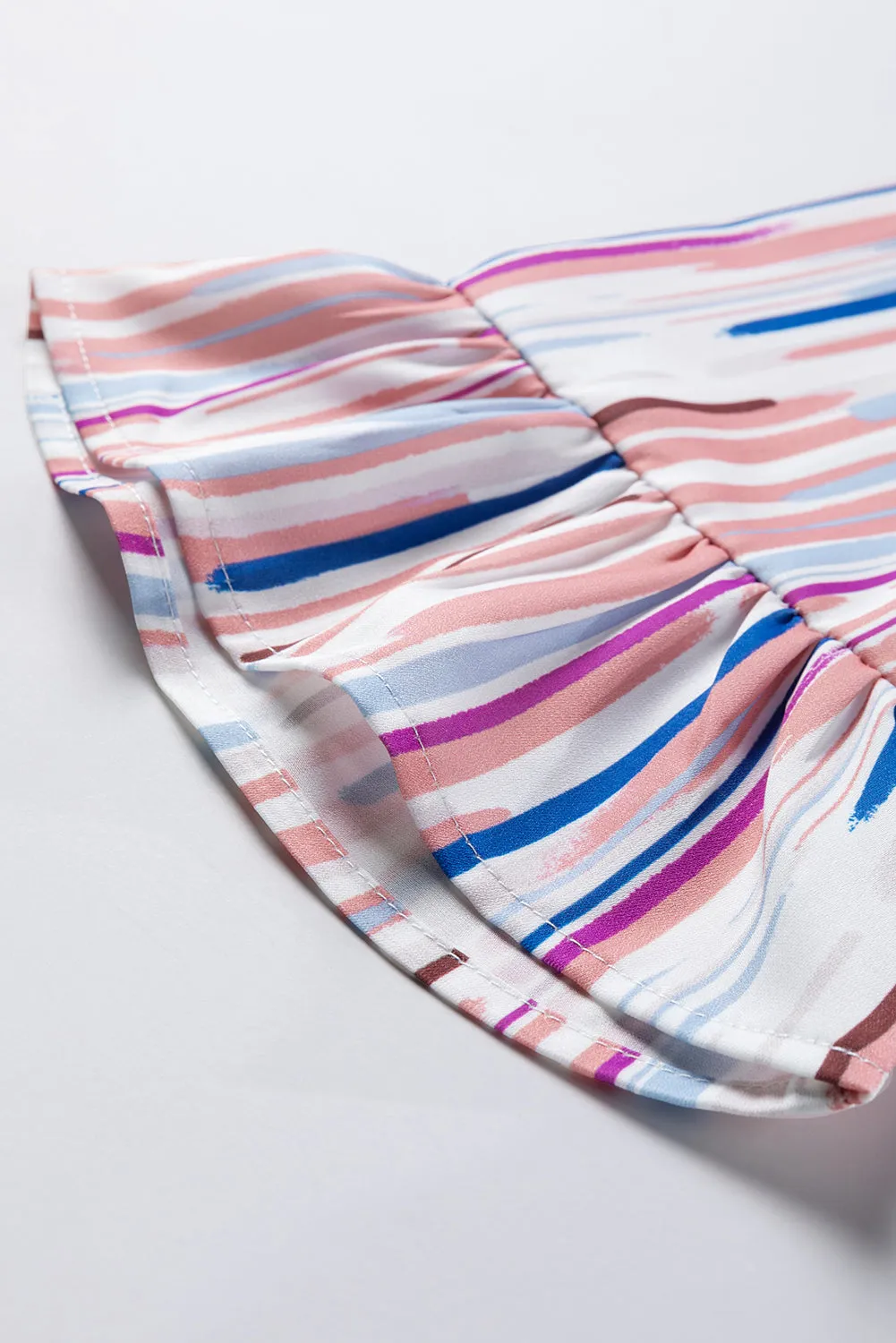 Short Sleeve Abstract Print Top
