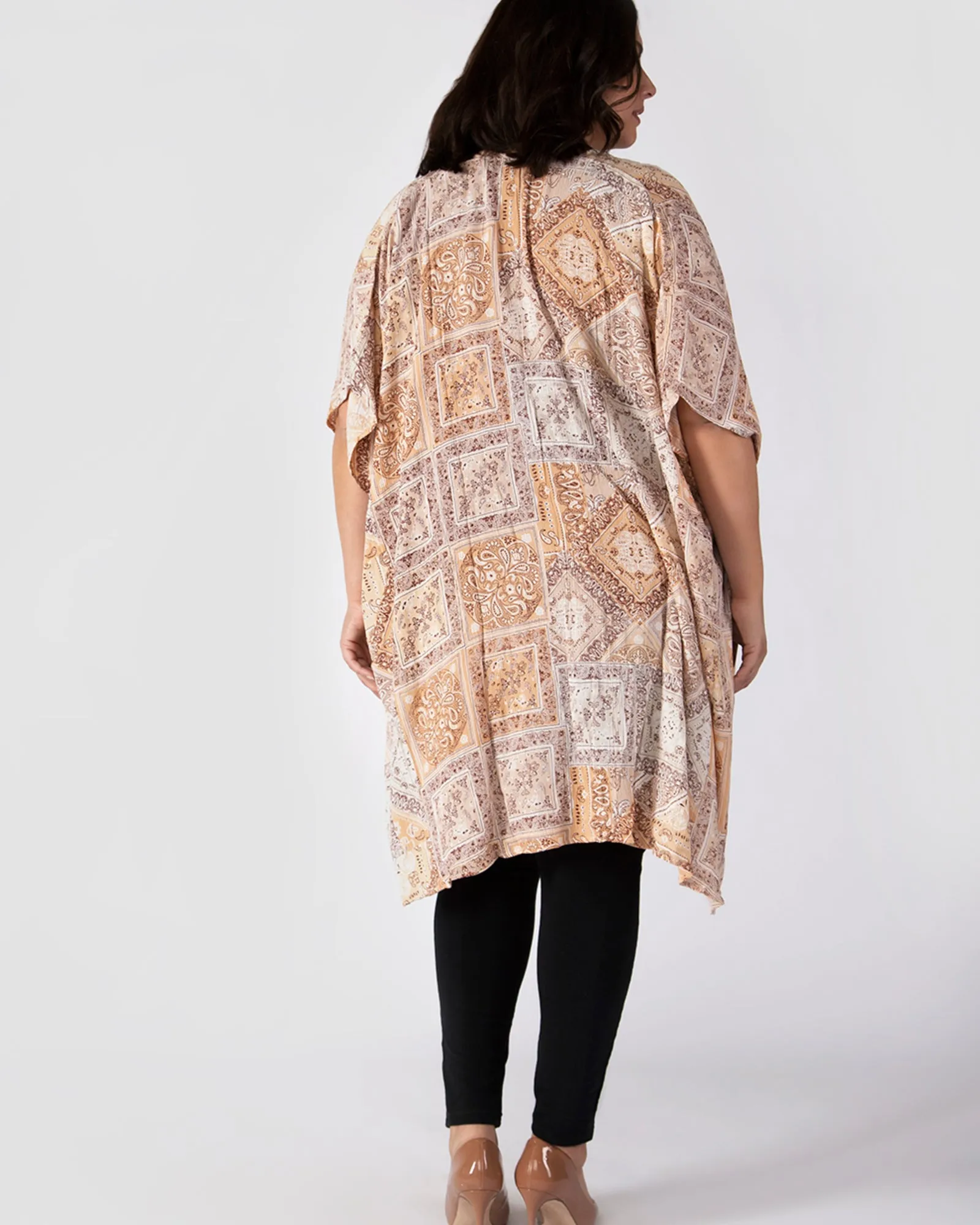 Siai Printed Kimono | Orange