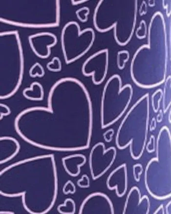 Super Soft Heart Printed Leggings | Blue Pink