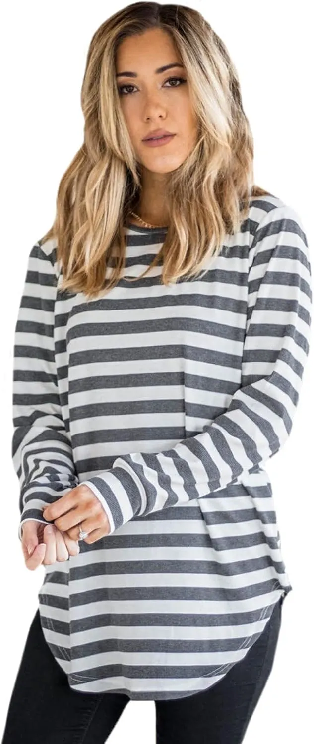 Tickled Teal Women's Long Sleeve Casual Loose Sweater Outerwear