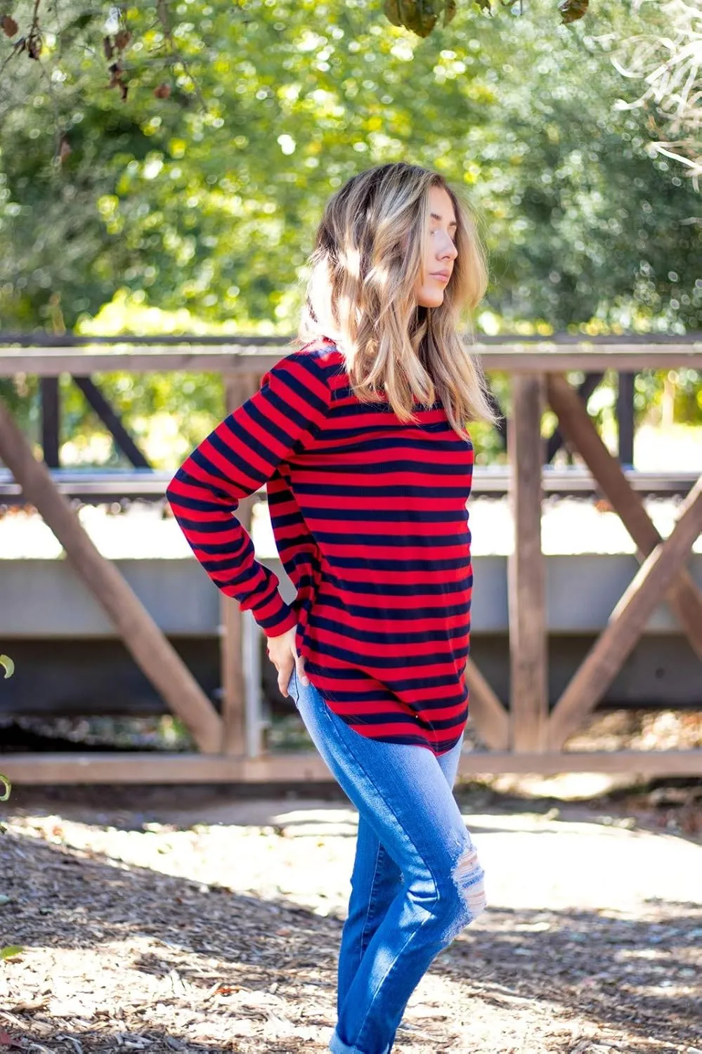 Tickled Teal Women's Long Sleeve Casual Loose Sweater Outerwear